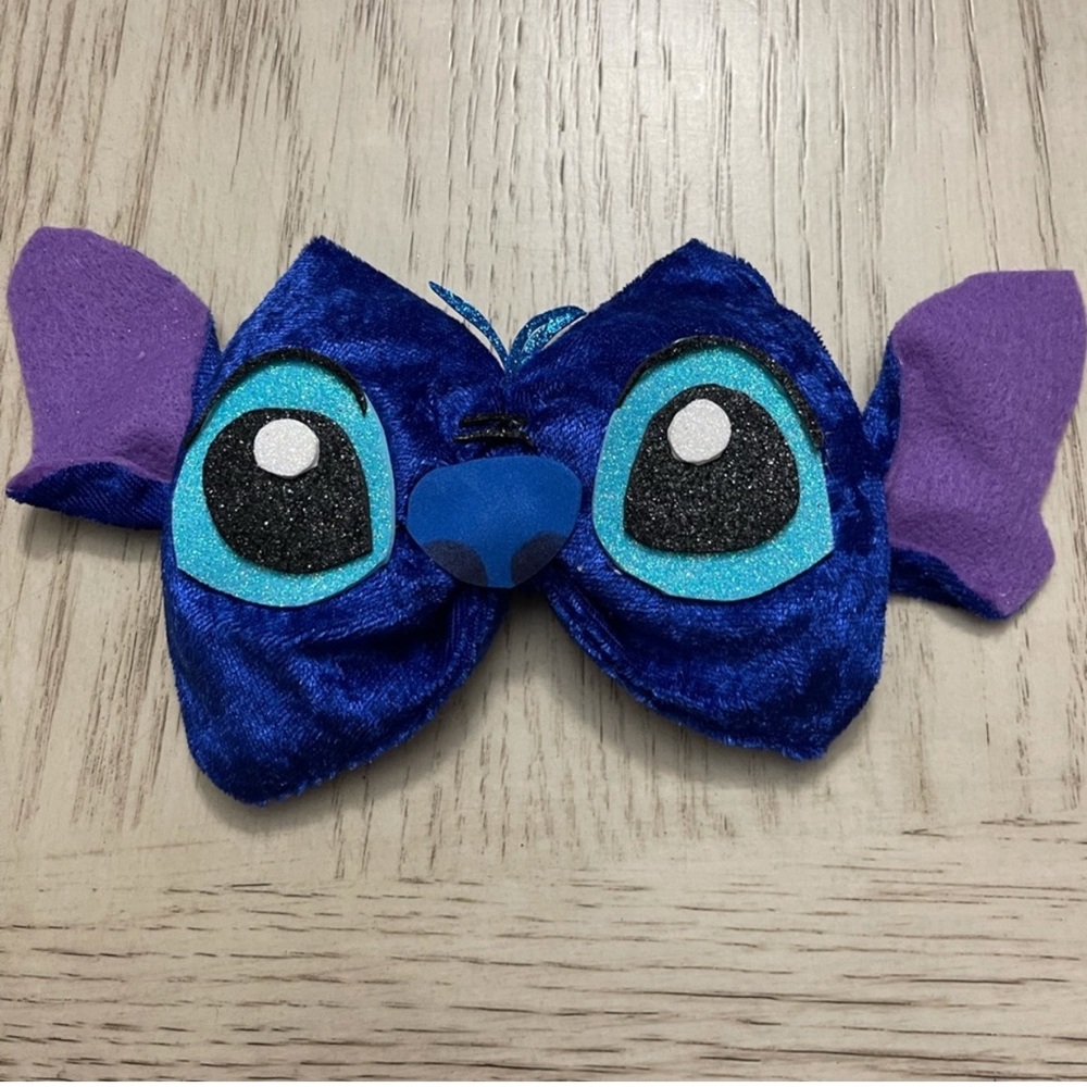 Disney's Blue and Purple Stitch Character Hair Bow